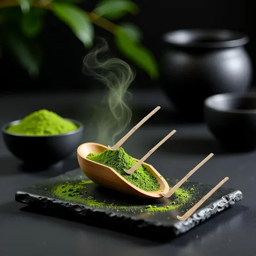 Miniatura 3 de 4 cucharadas de bambú de matcha, cuchara de bambú para matcha japonés, Chashaku, cuchara de té verde enganchada, utensilios de ceremonia de té