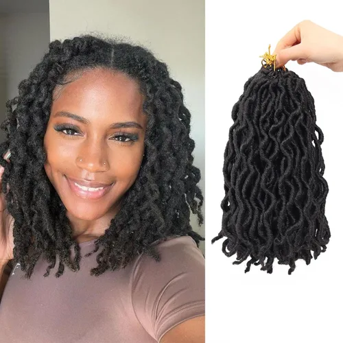 Miniatura 34 de Cabello de ganchillo de 14 pulgadas, 6 paquetes/lote de trenzas de ganchillo suaves gitanas, trenzas onduladas de ganchillo de 3 tonos, rizadas