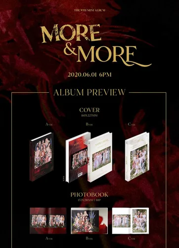 Miniatura 2 de JYP Twice - More & More (9º mini álbum)+juego de tarjetas de fotos extra (A+B+C ver. Set)