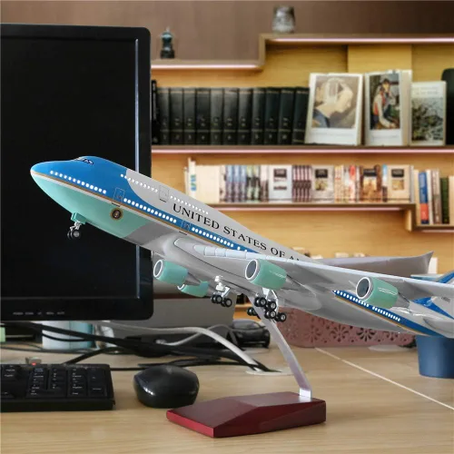 Miniatura 2 de 24-Hours 18" 1:130 Modelo Jet United States Air Force One Plane B747 Modelo Kits de aviones de exhibición de avión fundido a presión para adultos