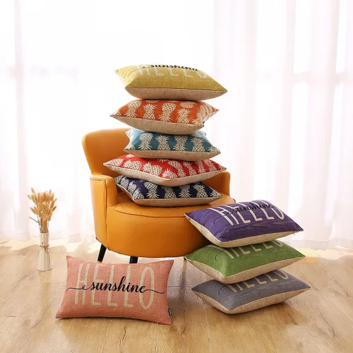 Miniatura 8 de TRENDIN PL899TR - Funda de almohada de verano de 12 x 20 pulgadas, decoración de Hello Sunshine para el hogar, funda de cojín rectangular de lino