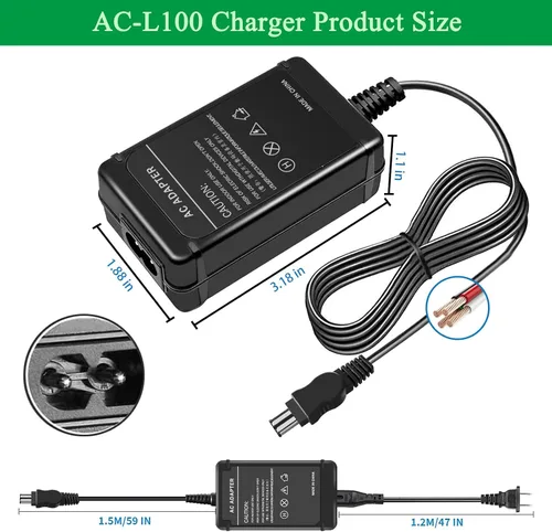 Miniatura 6 de AC-L100 para Sony Handycam Camcorder Charger, compatible con CCD TRV108 TRV308 TRV318 y DCR-TRV460, etc., repuesto para adaptador de corriente