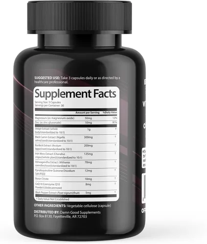 Miniatura 8 de DAMN GOOD The Hodge Twins Cápsulas orgánicas Shilajit de máxima vitalidad – Refuerzo diario de energía y resistencia para hombres – Enfoque y fuerza