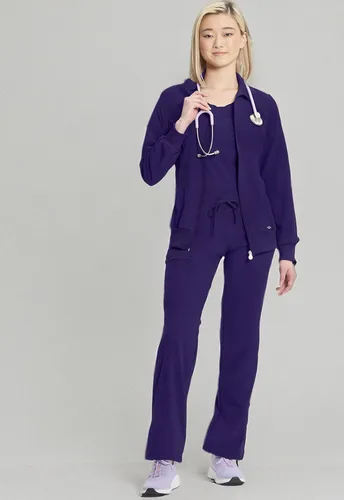 Miniatura 20 de Infinity by Cherokee 2391A - Chaquetas médicas con cremallera frontal para mujer, tela elástica en 4 direcciones