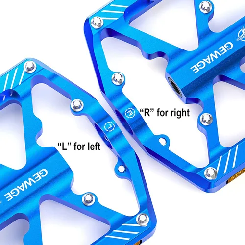 Miniatura 7 de Pedales de bicicleta de 9/16 pulgadas, pedales de bicicleta con reflectores, 3 rodamientos sellados, pedales de plataforma ancha para bicicleta