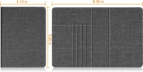Miniatura 5 de Fintie - Funda para tarjetas y pasaporte de piel sintética bloqueo RFID cartera de viajes APPA107US