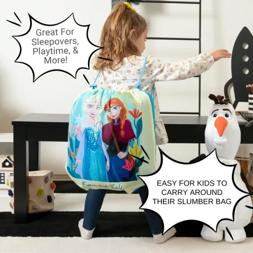 Miniatura 4 de Frozen 2 - Juego de 2 bolsas para dormir y bolsa de dormir y bolsa de dormir para niños, 46 pulgadas de largo x 26 pulgadas de ancho