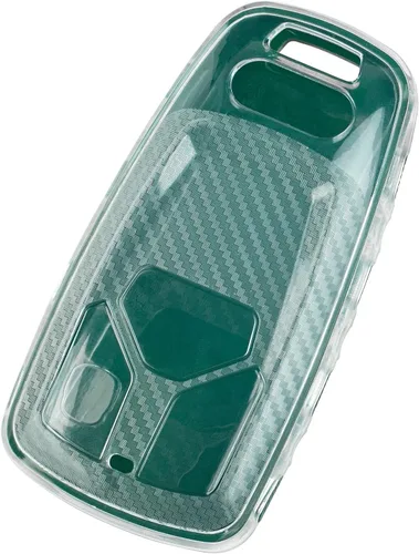 Miniatura 6 de Funda de llavero TANGSEN TPU Compatible con Audi A4 A5 A6 Q5 Q7 R8 RS4 S5 SQ5 SQ7 TT TTS Textura de Fibra de Carbono Transparente Carcasa Protectora