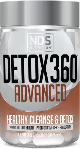 FitLife Brands Nutrition Detox 360 Advanced - Limpieza y desintoxicación con probióticos y fibra para apoyar la salud y el bienestar intestinal,