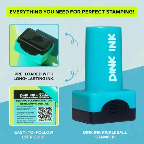 Miniatura 3 de Dink Ink Sello de Pickleball – Manera Divertida de Marcar tus Pelotas de Pickleball Gran Regalo para los Amantes del Pickleball Fácil de Usar