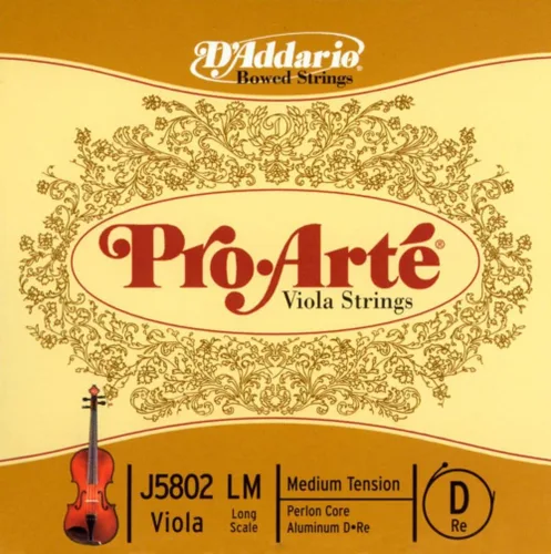 Miniatura 8 de D'Addario Pro-Arte Viola Single A String, escala media, tensión media