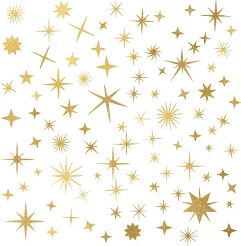 Miniatura 11 de Calcomanías de pared de estrellas para habitación de niñas (116 unidades), calcomanías de pared brillantes para pegar y despegar estrellas, 6