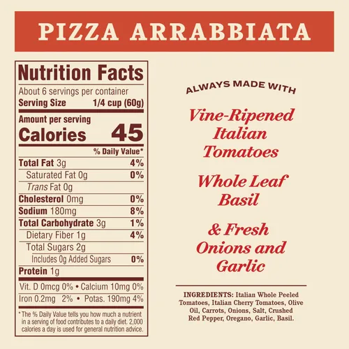Miniatura 2 de Rao's Homemade Arrabbiata Pizza Sauce Made with Italian Tomatoes, 12.3 oz (Pack of 6)