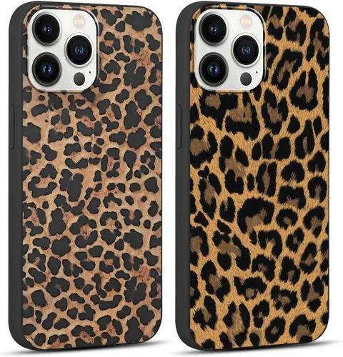 Miniatura 45 de Paquete de 2 Fundas de Teléfono Bonitas con Estampado de Guepardo para Apple iPhone 13 Pro Max de 6.7 Pulgadas, Fundas de Diseño