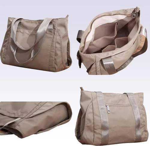 Miniatura 3 de Manfnee Bolso de mano de nylon para las mujeres Waterpoof Bolso de hombro multifunción de viaje Bolsas de mensajero de trabajo
