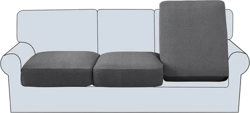 Miniatura 43 de H.Versailtex 2025 Fundas de sofá Jacquard para sofá de 3 cojines, 1 pieza de fundas elásticas para sofá, protector de muebles antideslizante, suave