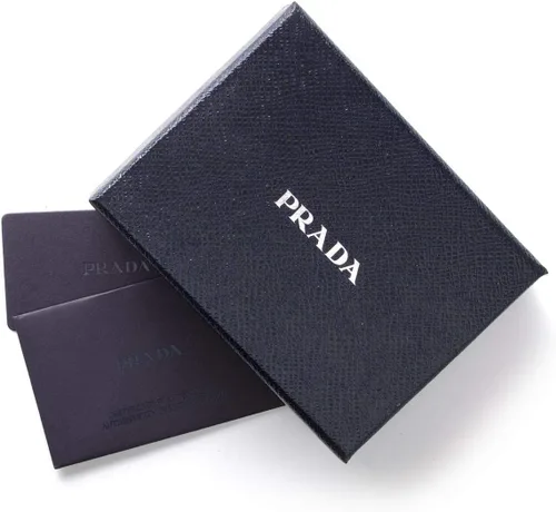 Miniatura 6 de Prada Cartera unisex Vitello de piel negra con tarjetero, Negro -, Classic