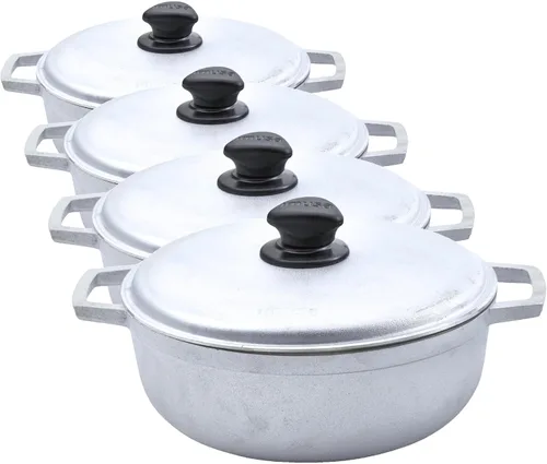 Miniatura 14 de IMUSA Caldero - Olla con tapa de aluminio de 2 cuartos de galón, aluminio fundido, perfecta para servir grupos pequeños, asas remachadas, fabricada