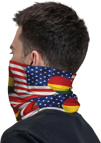 Miniatura 7 de Neck Gaiter Ghana Ghanaian American Flag USA Love Face Cover Scarf Uv Sun Protection Balaclava Head Mask for Men Women Fishing Mask Hiking Cycling