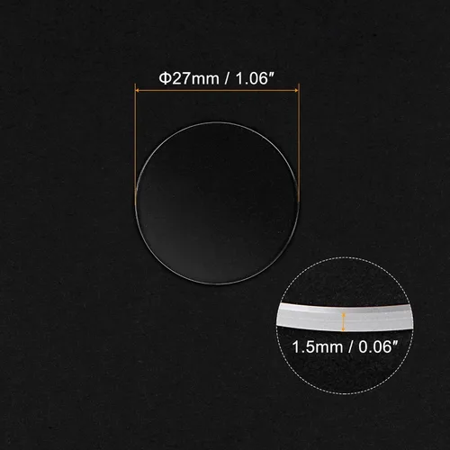 Miniatura 2 de uxcell Reloj Cristal Zafiro Cristal Lente Redondo Plano 1.063 in Dia. 0.059 in Espesor Transparente