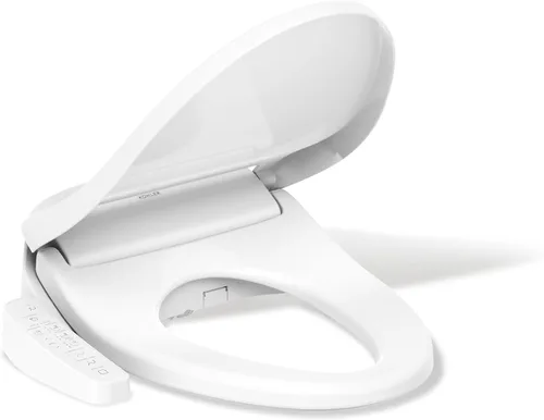Kohler PureWash E580 Asiento de Inodoro Bidé Alargado, Blanco, Tapa de Cierre Silencioso Previene Golpes, Boquilla Autolimpiante, Presión de Agua