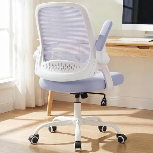 Miniatura 10 de NEO CHAIR Silla de oficina para videojuegos, silla ergonómica de malla con brazos abatibles, cómodo soporte lumbar, altura ajustable, ruedas Todo