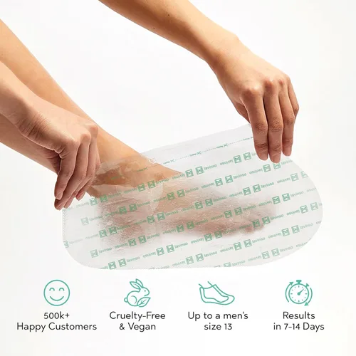 Miniatura 4 de Máscara exfoliante para pies Lavinso para pies secos y agrietados – Paquete de 2 mascarillas exfoliantes que eliminan la piel muerta y callos