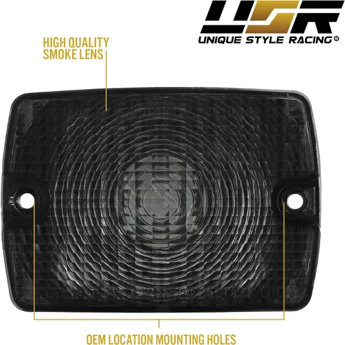 Miniatura 6 de USR DEPO 94-95 YJ - Luces de señalización laterales COMBO ahumadas para parachoques delantero + juego de luces de marcador lateral de 94-95 YJ SMOKE