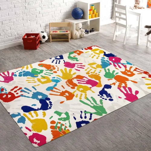 Miniatura 16 de STARUIA Alfombra de Área Colorida, Alfombra de Aula de 5'x7' para Niños, Alfombras Lavables con Salpicaduras de Pintura para Sala de Juegos, Tinta