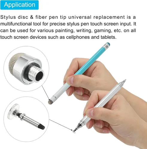 Miniatura 4 de MECCANIXITY 9 unids 0.276 in/0.315 in Stylus Pen Disco de Fibra Fina Puntas Universal Reemplazo de Alta Precisión para Stylus Pen Capacitiva