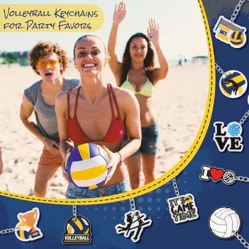 Miniatura 4 de Batiyeer Llaveros a Granel Artículos de Fiesta Llaveros de Pelota Deportiva Llaveros Divertidos Regalos para Suministros de Cumpleaños