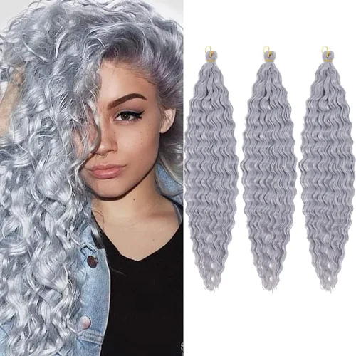 Miniatura 54 de 3 trenzas de ganchillo Passion Twist, cabello sintético preseparado para trenzar de 14 pulgadas, 3 paquetes de cabello trenzado pretrenzado