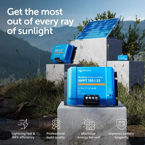 Miniatura 2 de Victron Energy BlueSolar MPPT Controlador de carga solar - Controladores de carga para paneles solares - 150V, 35 amperios, 12/24/36/48 voltios
