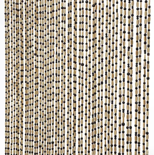 Miniatura 6 de DNYSYSJ Cortina con cuentas de madera natural y bambú, 49 hebras, diseño liso de 74.8 pulgadas, cuentas de bambú y madera para puerta, cortina
