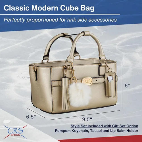 Miniatura 32 de CRS Cross Rink Side Tote. Ice Skating Accessory Bag-Figure Skating, Roller, Inline Skaters, Dance, Cheer.Organizes Guards Water Bottle Phone
