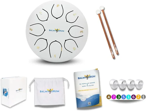 El Tambor Bálsamo - Tambor de Lengua de Acero de 6 Pulgadas de 8 Notas, Instrumento de Tambor de Acero, Tambores para Niños y Adultos, Set de Tambor