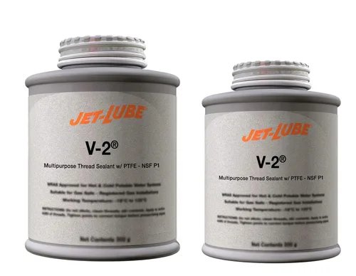 Miniatura 2 de Jet-Lube V-2 - Multiuso Sellador de roscas Contaisn PTFE Grado militar Grado alimenticio Aplicaciones automotrices Certificado ecológico