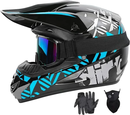Miniatura 2 de SPARK Casco de motocross juvenil certificado por DOT, cascos de motocross para niños, cara completa, ligero y transpirable para bicicleta eléctrica