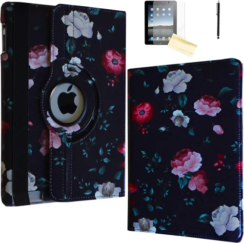 Miniatura 17 de Funda iPad 2, Funda iPad 3, Funda iPad 4, JYtrend (R) Soporte Rotatorio cierre magnético auto encendido/ apagado para iPad 2/3/4 A1395 A1396 A1397