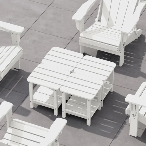 Miniatura 9 de SERWALL Mesa auxiliar Double Adirondack, Mesa auxiliar de forma rectangular, Negra