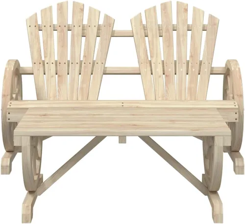 Miniatura 5 de Juego de 4 piezas de muebles de exterior de madera de abeto macizo para jardín, balcón, porche, espacios pequeños con cómodas sillas Adirondack