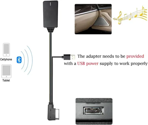 Miniatura 7 de Yoper Adaptador Bluetooth 5.0 compatible con Audi A3 A4 A5 A6 A7 S3 S4 Q3 Q5 Q7 Volkswagen VW 2G 3G 3G+ AMI MMI Port Cable Music Play Connector