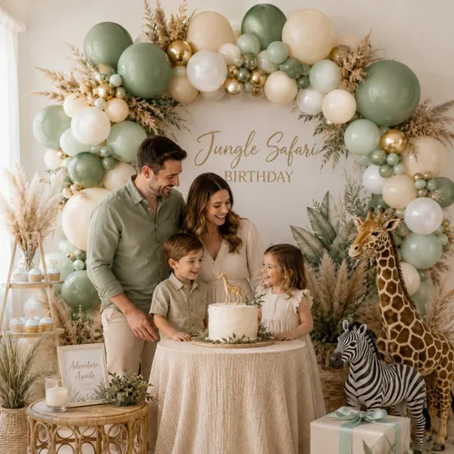 Miniatura 8 de Kit de guirnalda de globos verde salvia, kit de arco de globos verde y blanco, globos de fiesta verde oliva, blanco, dorado, champán, globos