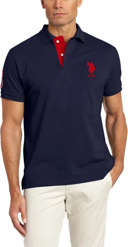 US Polo Assn Camisa tipo Polo de manga corta para hombre con aplique