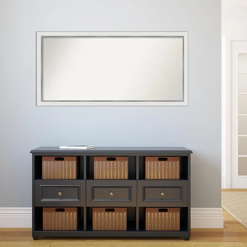 Miniatura 777 de Amanti Art Espejo personalizado, espejo estrecho de baño de oro blanco, espejo de pared o espejo de tocador de baño sobre el fregadero
