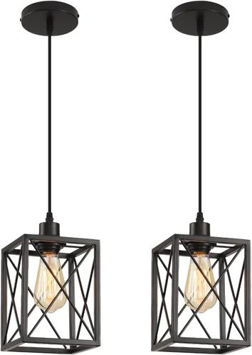 Lámpara colgante de granja, luces colgantes negras para isla de cocina, lámpara colgante industrial con pantalla de luz, iluminación colgante de