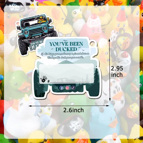 Miniatura 4 de You've Been Ducked - Tarjeta de juego, tarjeta de juego para Jeep o SUV, etiquetas de pato, pato de goma para etiquetas, diseño de automóvil de 4 4
