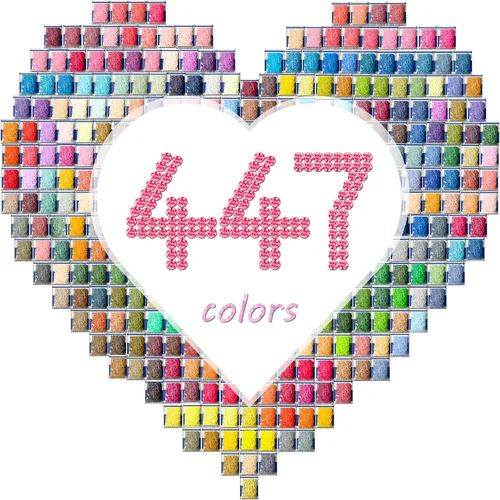 Cuentas de pintura de diamante 5D, 223500 piezas, 447 colores, accesorios de arte de diamantes de imitación para arte de gemas y manualidades (500