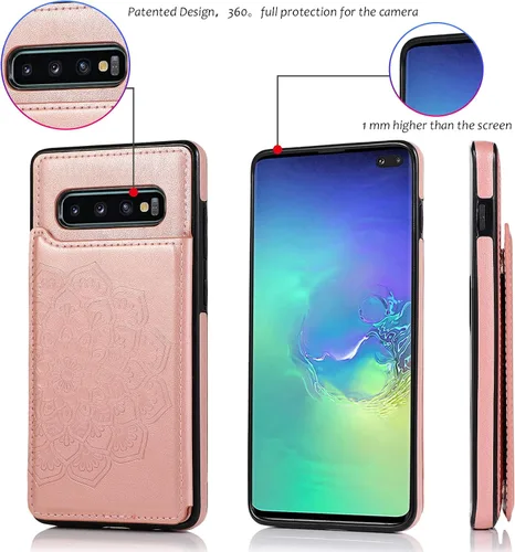 Miniatura 8 de Asuwish Funda compatible con Samsung Galaxy Note 8 y protector de pantalla de vidrio templado, con ranura para tarjetero, función atril, cartera