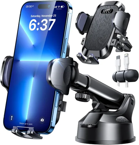 HTU 【98 + libras de succión más fuerte y grado militar】 Soporte de teléfono para automóvil 【Patente y certezas de seguridad】 Soporte para teléfono